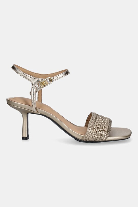 Σανδάλια Tommy Hilfiger METALLIC LTHR KITTEN SANDAL FW0FW08611 χρυσαφί SS25