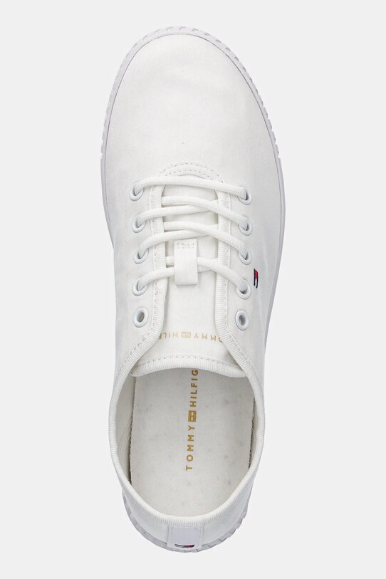 Tenisice Tommy Hilfiger CANVAS LACE UP SNEAKER bijela FW0FW08641