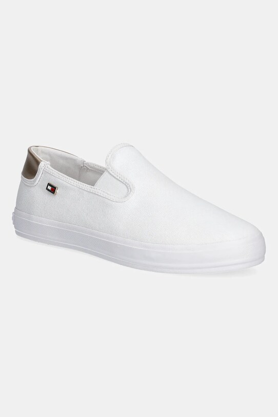 Кеди Tommy Hilfiger VULC CANVAS SLIP-ON SNEAKER Planet friendly білий FW0FW08645
