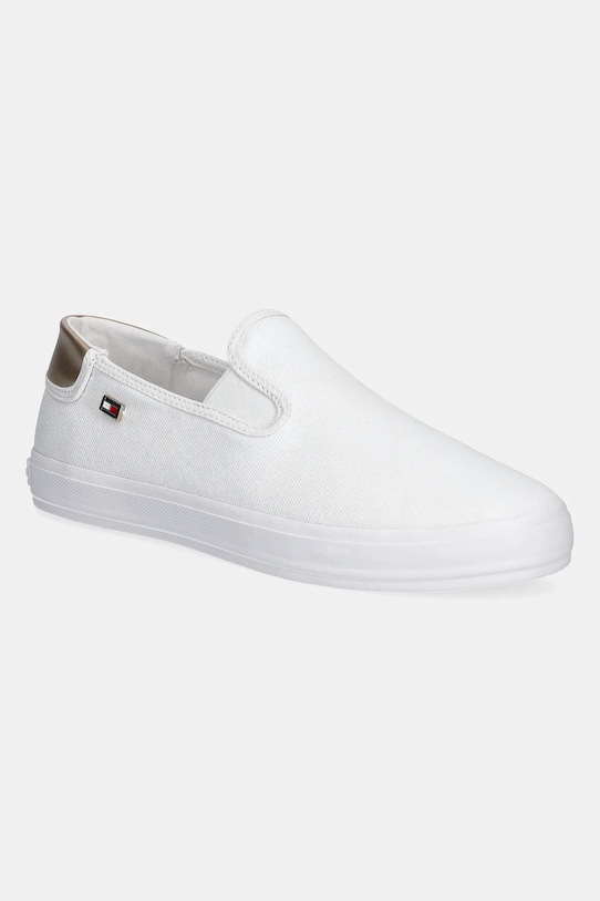 Кеди Tommy Hilfiger VULC CANVAS SLIP-ON SNEAKER Planet friendly білий FW0FW08645
