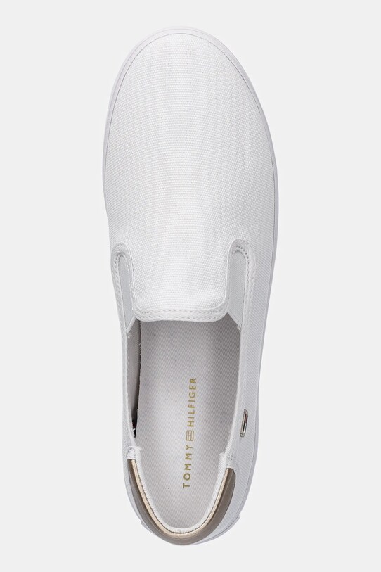 Кеди Tommy Hilfiger VULC CANVAS SLIP-ON SNEAKER білий FW0FW08645
