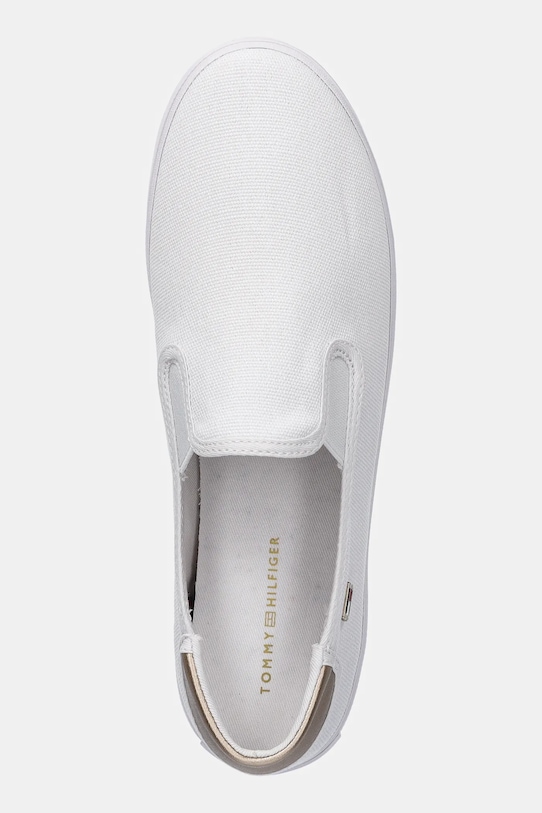 Кеди Tommy Hilfiger VULC CANVAS SLIP-ON SNEAKER білий FW0FW08645