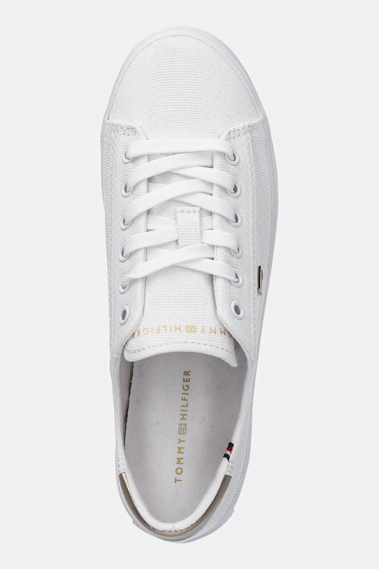 Tenisky Tommy Hilfiger VULC CANVAS LACE UP SNEAKER bílá FW0FW08647