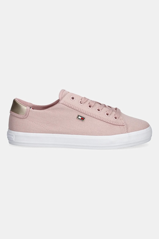 Πάνινα παπούτσια Tommy Hilfiger VULC CANVAS LACE UP SNEAKER FW0FW08647 ροζ SS25