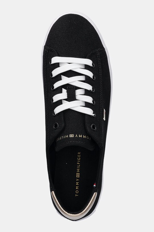 Tommy Hilfiger teniși VULC CANVAS LACE UP SNEAKER negru FW0FW08647