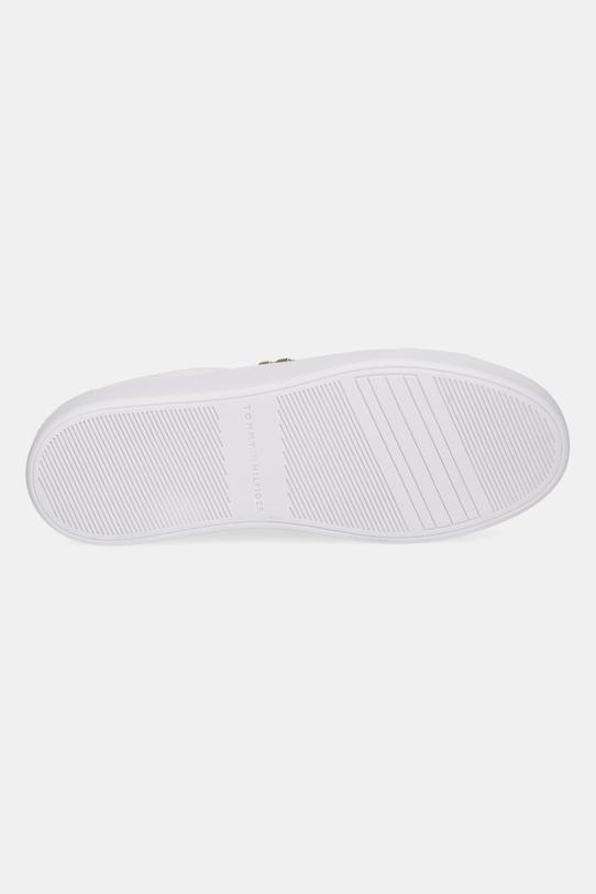 Δερμάτινα αθλητικά παπούτσια Tommy Hilfiger PLATFORM COURT SNEAKER METALLICS FW0FW08648 λευκό