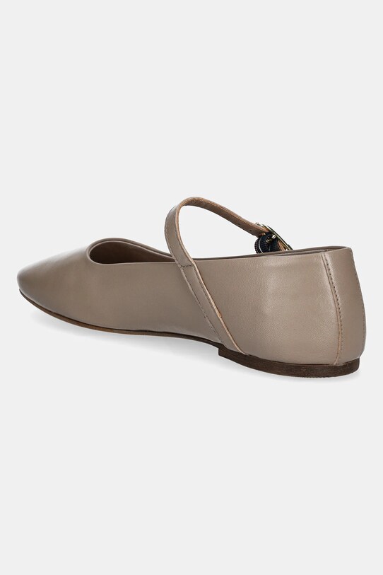 Взуття Шкіряні балетки Tommy Hilfiger LEATHER MARYJANE BALLERINA FW0FW08651 бежевий