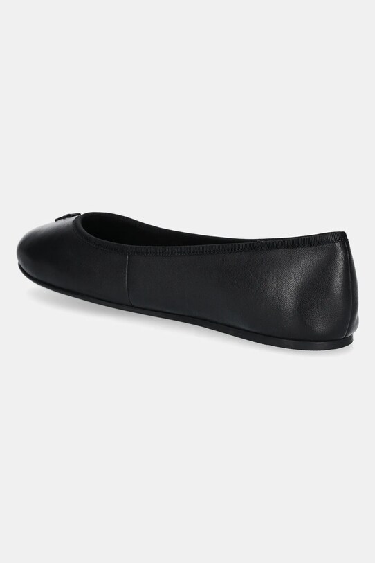 Încălțăminte Tommy Hilfiger balerini de piele TH HARDWARE LEATHER BALLERINA FW0FW08654 negru