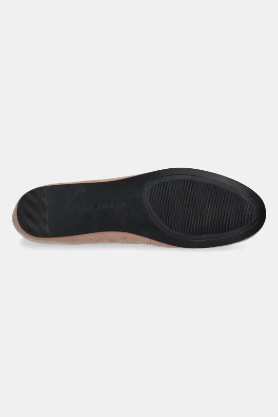 Semišové baleríny Tommy Hilfiger TH HARDWARE SUEDE BALLERINA FW0FW08655 béžová