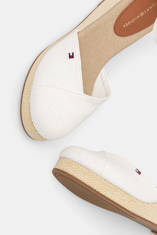 Espadrile Tommy Hilfiger FLAG CLOSED TOE MID WEDGE ESPAD bijela FW0FW08657