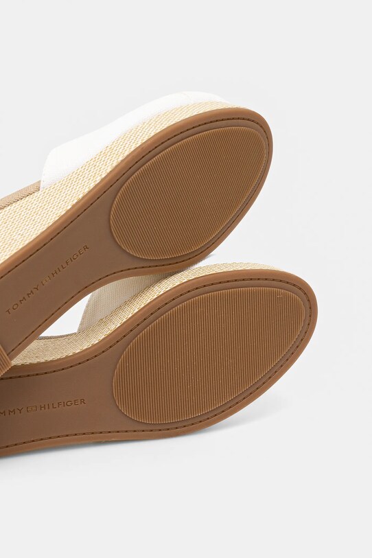Εσπαντρίγιες Tommy Hilfiger FLAG CLOSED TOE MID WEDGE ESPAD FW0FW08657 λευκό