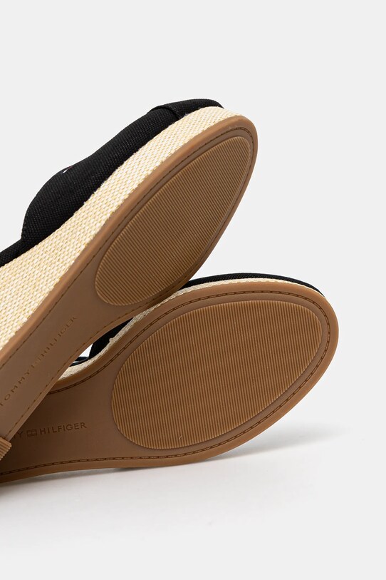 Espadrile Tommy Hilfiger FLAG CLOSED TOE MID WEDGE ESPAD FW0FW08657 crna