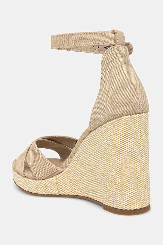 Παπούτσια Σανδάλια Tommy Hilfiger FLAG HIGH WEDGE ESPAD CRISSCROSS FW0FW08661 μπεζ