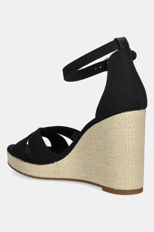 Obuća Sandale Tommy Hilfiger FLAG HIGH WEDGE ESPAD CRISSCROSS FW0FW08661 crna
