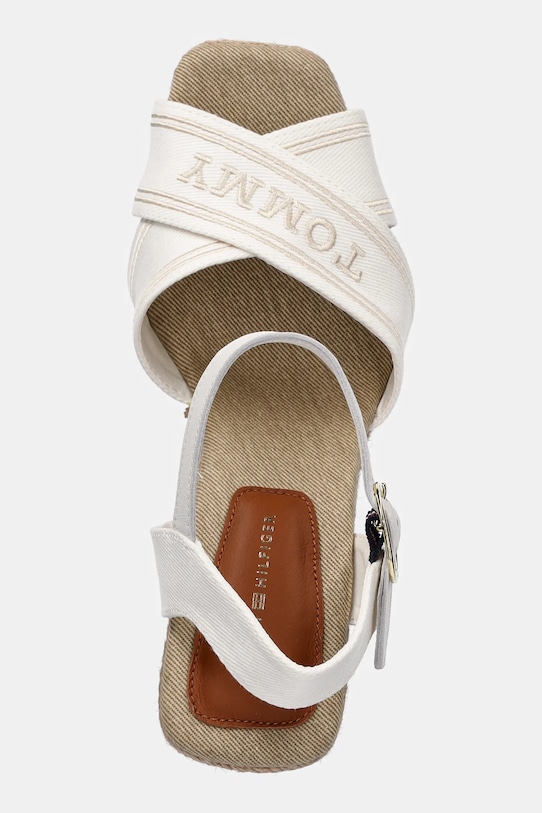 Sandály Tommy Hilfiger TOMMY HILFIGER ESPAD HIGH WEDGE bílá FW0FW08668