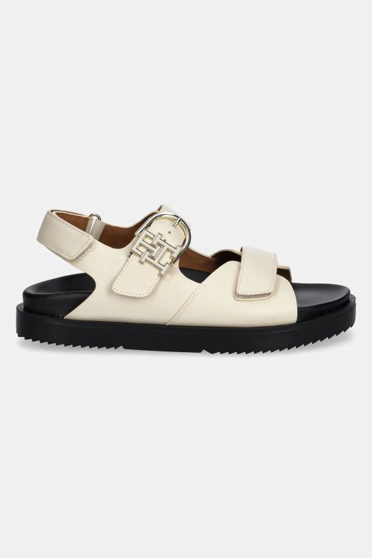 Tommy Hilfiger sandały skórzane LEATHER SPORTY SANDAL FW0FW08799 beżowy SS25