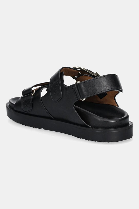 Obuwie Tommy Hilfiger sandały skórzane LEATHER SPORTY SANDAL FW0FW08799 czarny