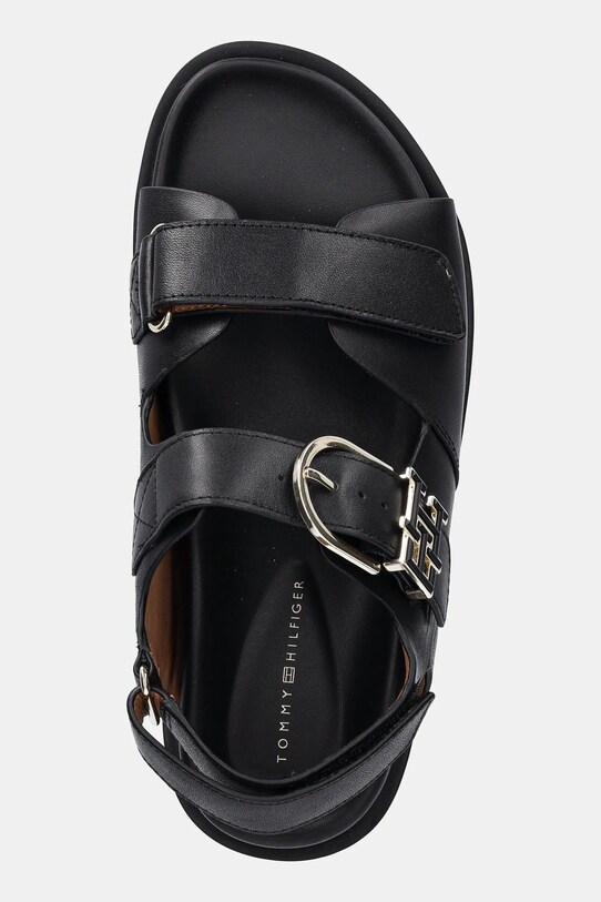 Tommy Hilfiger sandały skórzane LEATHER SPORTY SANDAL czarny FW0FW08799