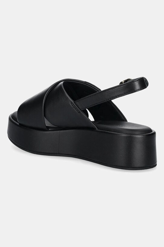 Obuća Kožne sandale Tommy Hilfiger TH LOGO HW PADDED LEATHER SANDAL FW0FW08808 crna