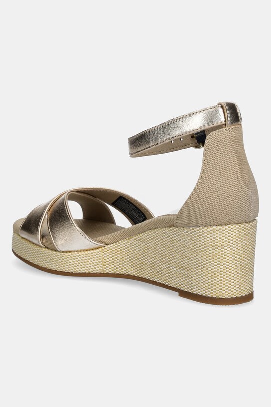 Boty Sandály Tommy Hilfiger FLAG METALLIC MID WEDGE ESPAD FW0FW08810 zlatá