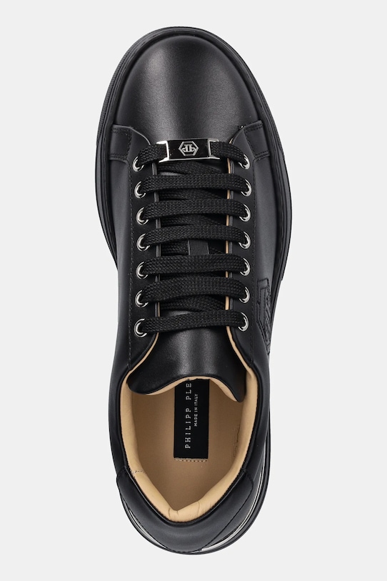 Philipp Plein sneakers in pelle Nappa Lo-Top Hexagon nero USC0692.PLE075N.0202