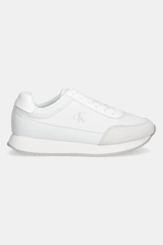 Calvin Klein Jeans sneakersy RETRO RUNNER LOW LACEUP CANVAS YW0YW01888 biały SS25