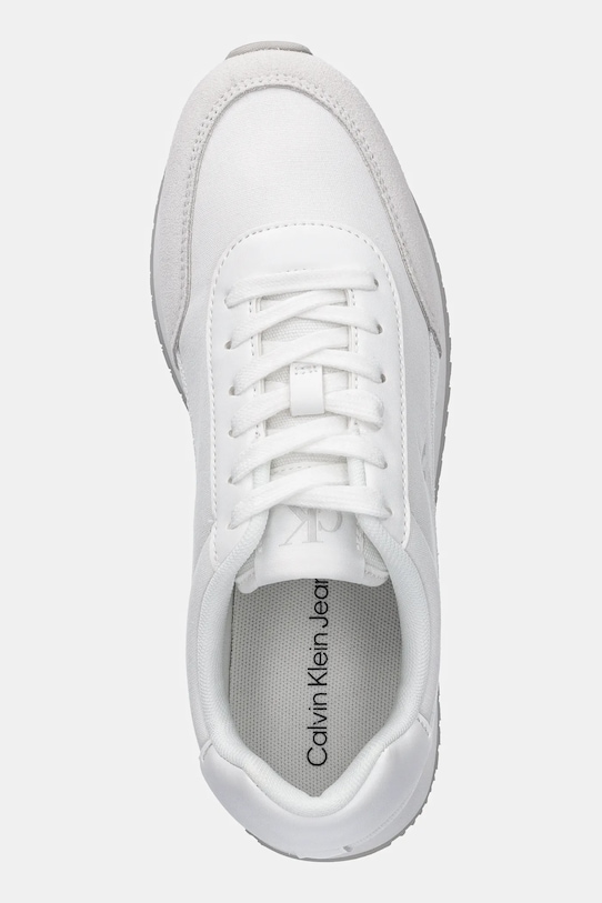 Calvin Klein Jeans sportcipő RETRO RUNNER LOW LACEUP CANVAS fehér YW0YW01888