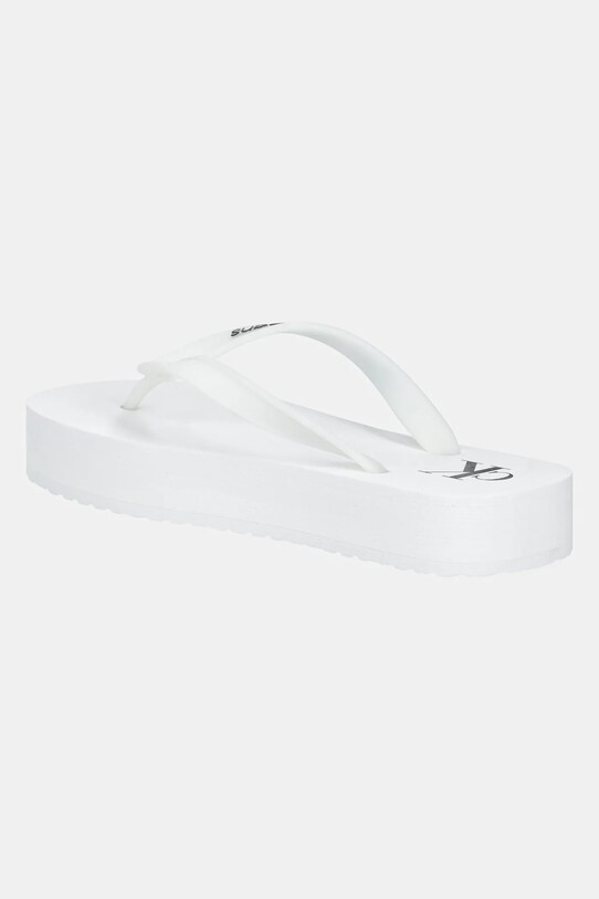 Boty Žabky Calvin Klein Jeans BEACH SANDAL FLATFORM TPU YW0YW01830 bílá
