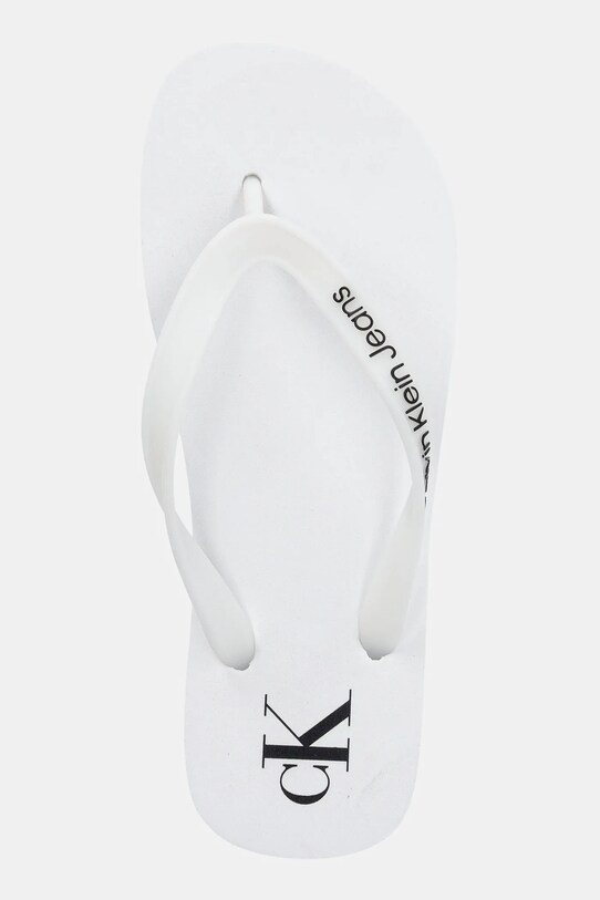 Žabky Calvin Klein Jeans BEACH SANDAL FLATFORM TPU bílá YW0YW01830