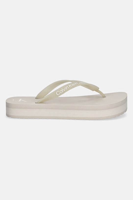 Žabky Calvin Klein Jeans BEACH SANDAL FLATFORM TPU YW0YW01830 béžová SS25