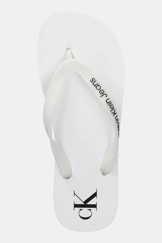 Žabky Calvin Klein Jeans BEACH SANDAL TRANSPARENT TPU bílá YW0YW01829