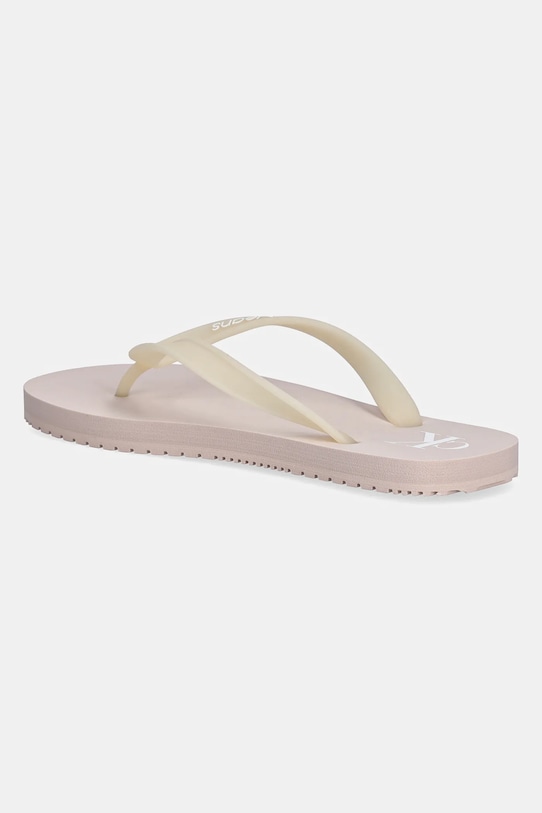 Obuwie Calvin Klein Jeans japonki BEACH SANDAL TRANSPARENT TPU YW0YW01829 beżowy