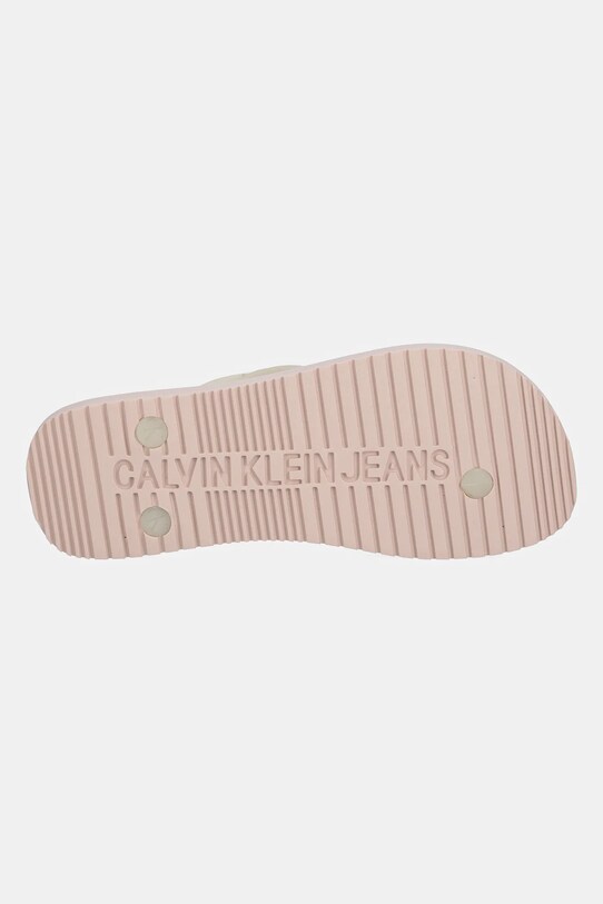 Šľapky Calvin Klein Jeans BEACH SANDAL TRANSPARENT TPU YW0YW01829 béžová