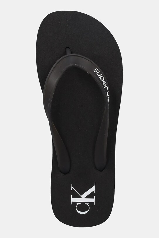 Šľapky Calvin Klein Jeans BEACH SANDAL TRANSPARENT TPU čierna YW0YW01829
