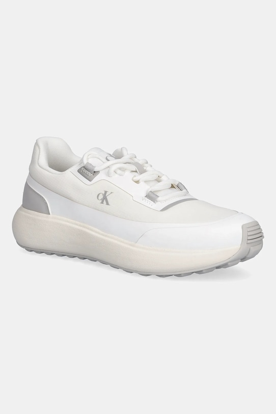 Sneakers boty Calvin Klein Jeans ATHLEISURE RUNNER LACEUP NT textilní bílá YW0YW01823
