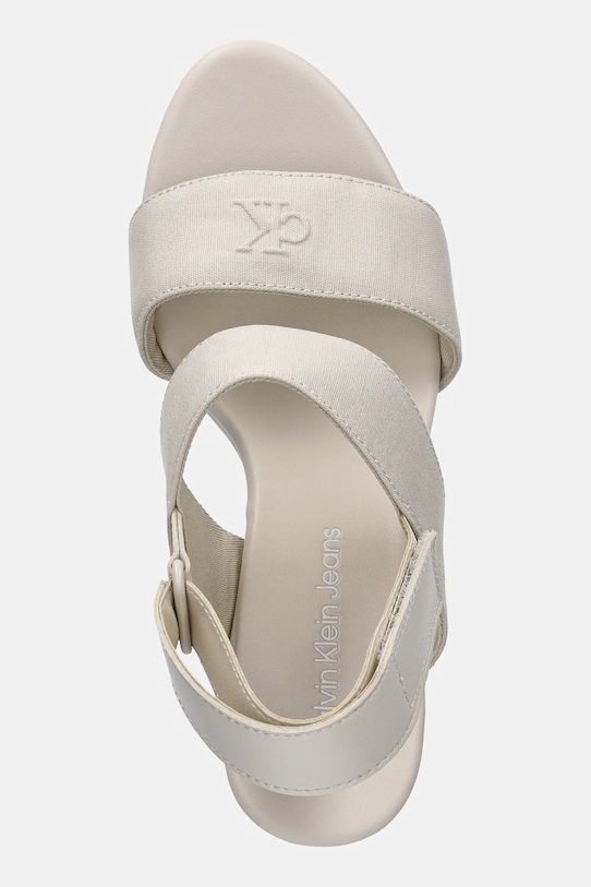 Sandály Calvin Klein Jeans WEDGE SANDAL WEBBING IN bílá YW0YW01790