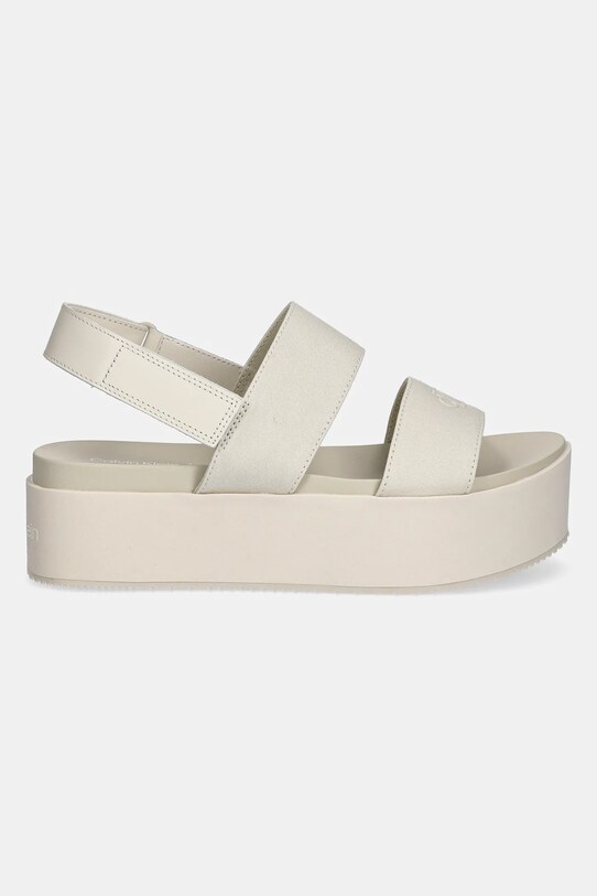 Calvin Klein Jeans sandały FLATFORM SANDAL SLING IN YW0YW01788 beżowy SS25