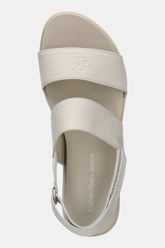 Calvin Klein Jeans sandały FLATFORM SANDAL SLING IN beżowy YW0YW01788