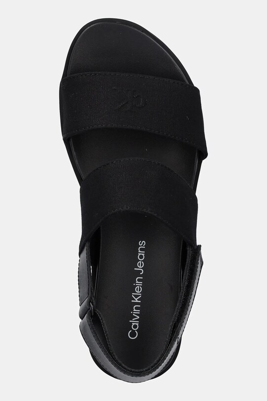 Сандали Calvin Klein Jeans FLATFORM SANDAL SLING IN черен YW0YW01788