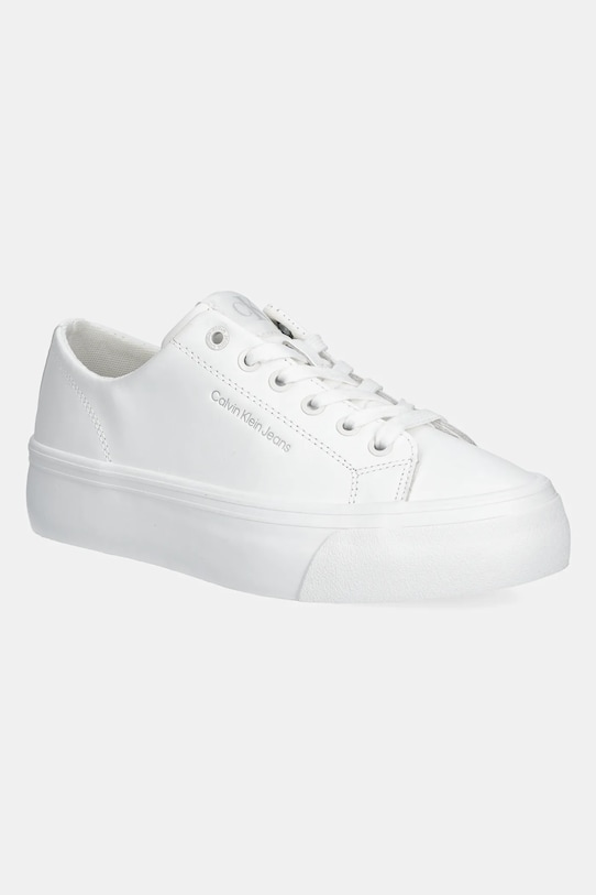 Calvin Klein Jeans sneakersy VULC FLATFORM LOW MG LTH platforma biały YW0YW01771
