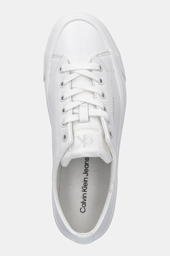 Calvin Klein Jeans sneakersy VULC FLATFORM LOW MG LTH biały YW0YW01771