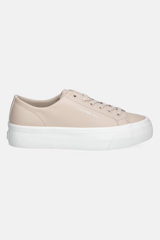 Sneakers boty Calvin Klein Jeans VULC FLATFORM LOW MG LTH YW0YW01771 oranžová SS25