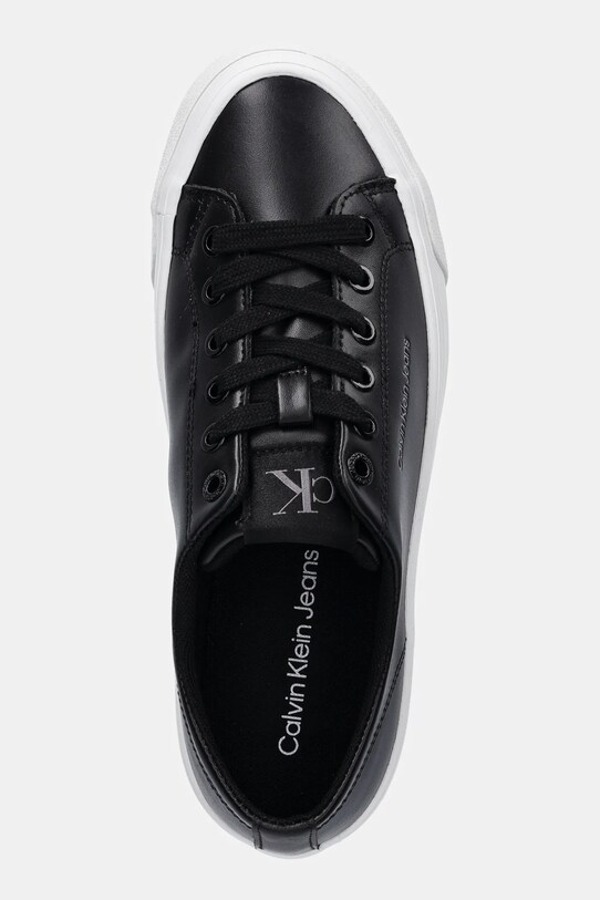Sneakers boty Calvin Klein Jeans VULC FLATFORM LOW MG LTH černá YW0YW01771