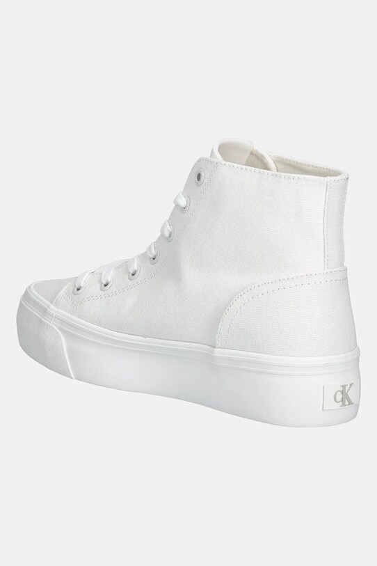 Obuwie Calvin Klein Jeans trampki VULC FLATFORM MID CV MG YW0YW01764 biały
