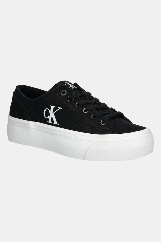 Calvin Klein Jeans teniși VULC FLATFORM LOW CV MG platformă negru YW0YW01763