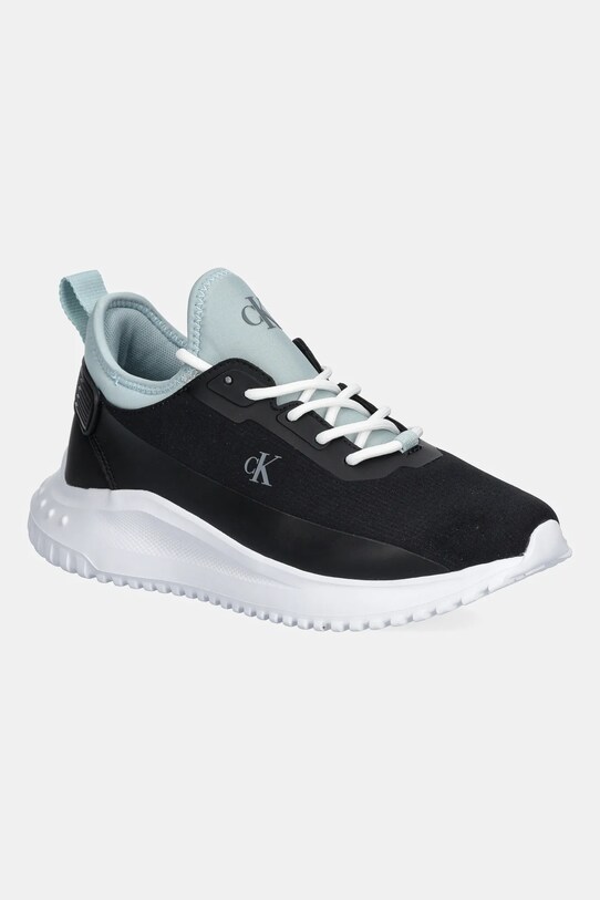 Sneakers boty Calvin Klein Jeans EVA RUNNER LOW LACE MIX IN Planet friendly černá YW0YW01759