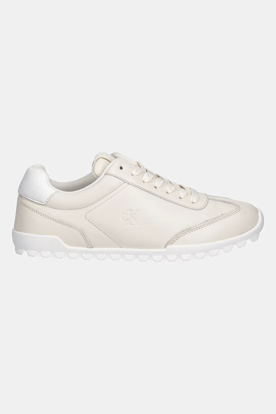 Kožené sneakers boty Calvin Klein Jeans LOW PROFILE RUNNER YW0YW01751 béžová SS25