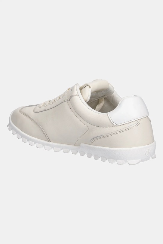 Boty Kožené sneakers boty Calvin Klein Jeans LOW PROFILE RUNNER YW0YW01751 béžová