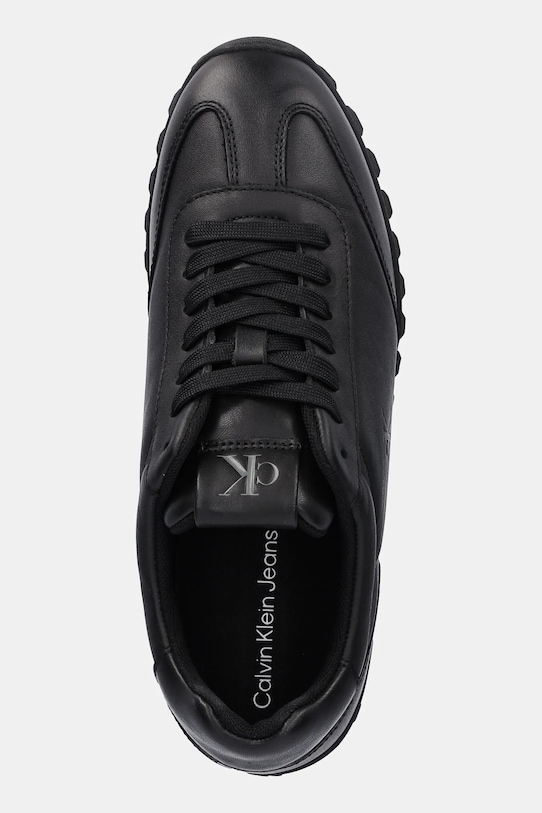 Кожаные кроссовки Calvin Klein Jeans LOW PROFILE RUNNER чёрный YW0YW01751