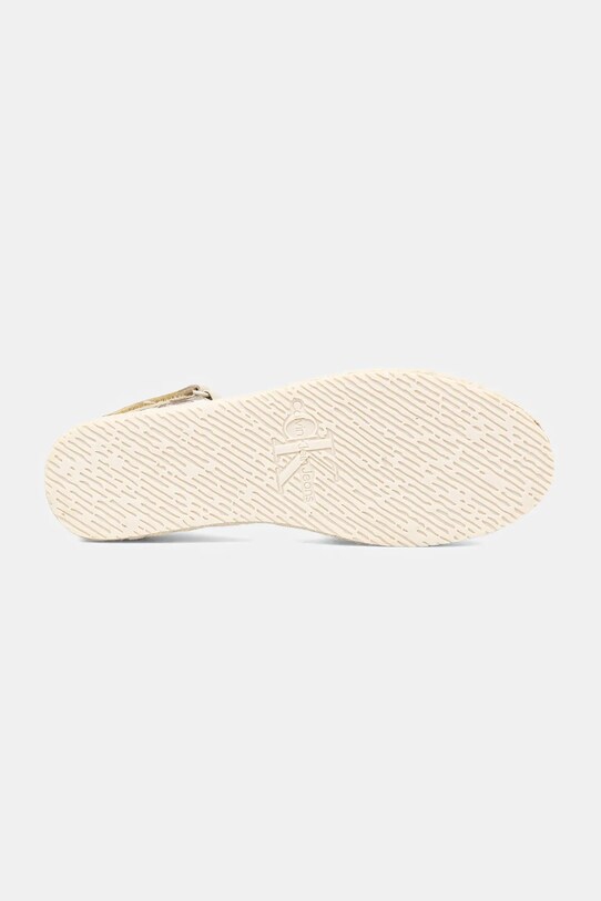 Calvin Klein Jeans espadryle FLATFORM ESPADRILLE SLING MG beżowy YW0YW01735